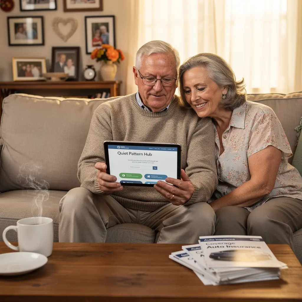 Użytkownik korzystający z kalkulatora, aby znaleźć najtańszą polisę ubezpieczeniową bez ukrytych opłat.