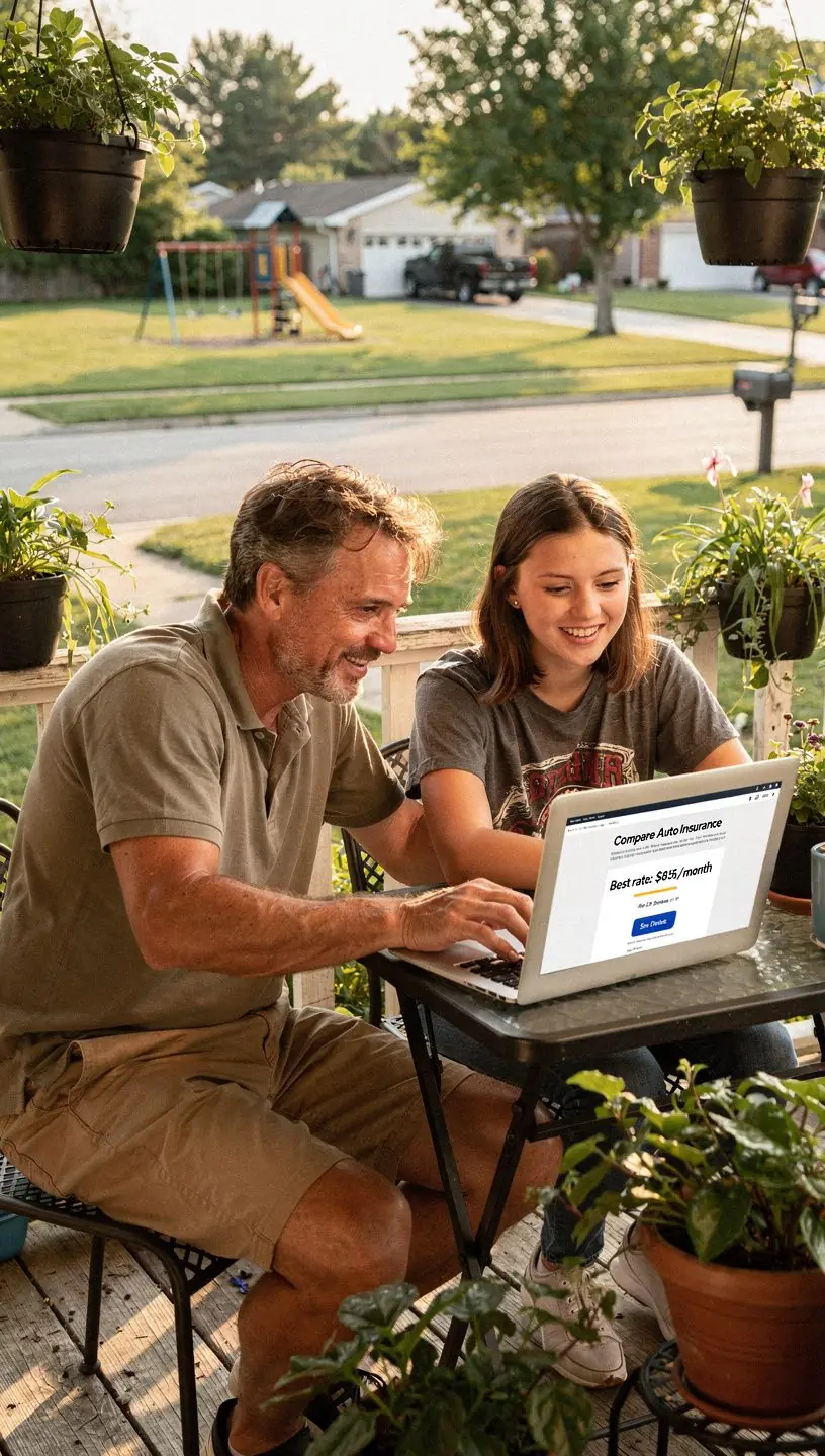 Porównanie różnych ofert ubezpieczeń samochodowych w interfejsie kalkulatora online.