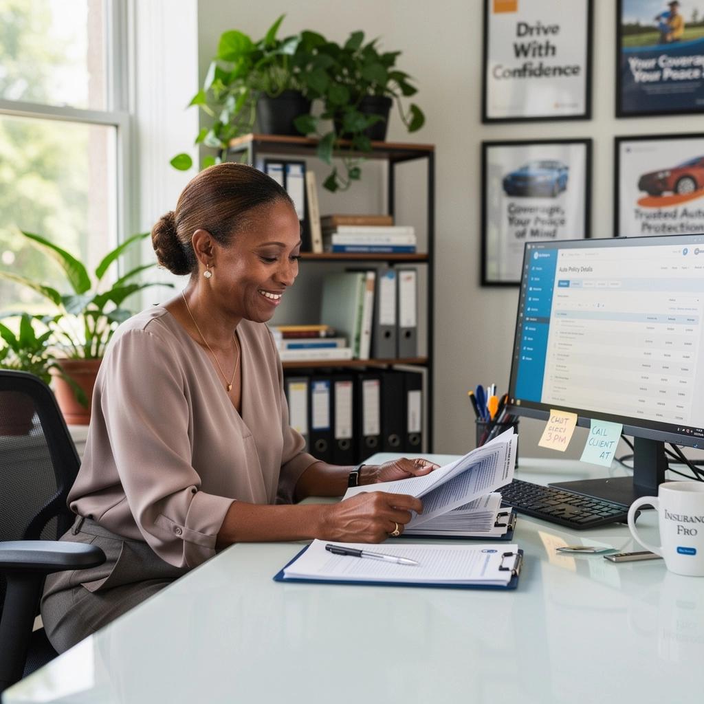 Ekran komputera z wynikami porównania ubezpieczeń